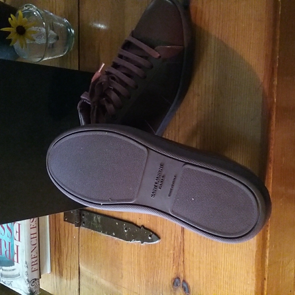 Saint Laurent sneakers in burgundy/wine - Picture 4 of 5